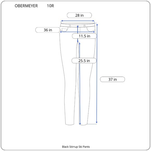 OBERMEYER Black Stirrup Ski Pants in Size 10R - Picture 7 of 7